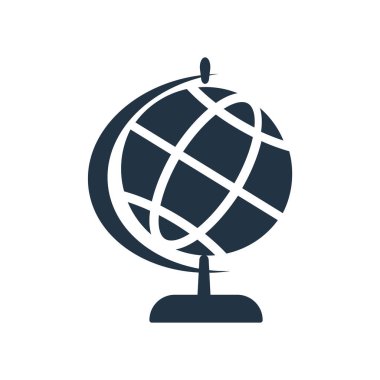 Beyaz arka plan üzerinde küre şeffaf işareti izole küre simge vektör