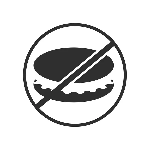 Vector Icono Burgués Prohibido Aislado Sobre Fondo Blanco Para Diseño — Vector de stock