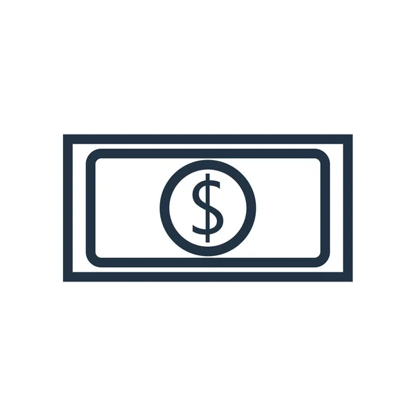 Dólar Vector Icono Aislado Sobre Fondo Blanco Dólar Signo Transparente — Vector de stock