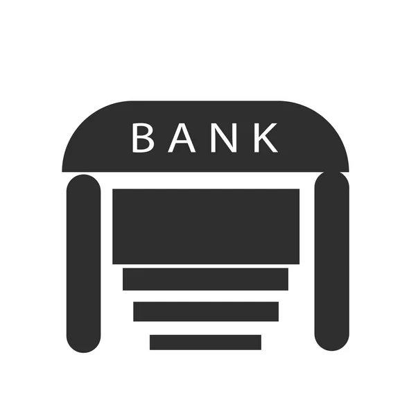 Vetor Ícone Símbolo Banco Isolado Fundo Branco Para Seu Design —  Vetores de Stock