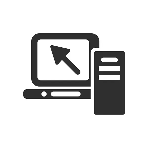 Web Mobil Uygulaması Tasarımı Bilgisayar Logo Kavramı Için Beyaz Arka — Stok Vektör