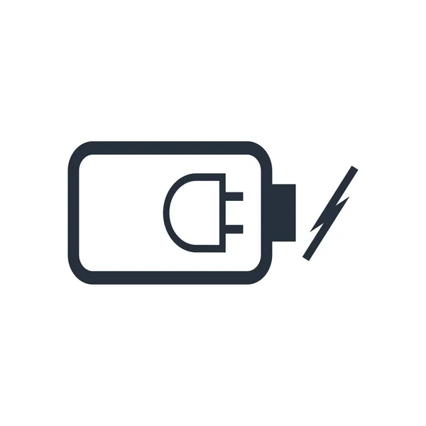 Ikona Baterii Moc Wektor Białym Tle Białym Tle Dla Sieci — Wektor stockowy