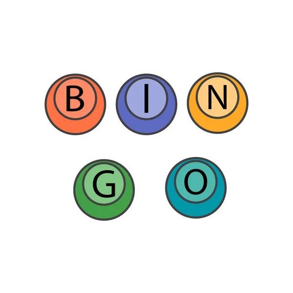 Vector Icono Bingo Aislado Sobre Fondo Blanco Para Diseño Aplicaciones — Archivo Imágenes Vectoriales