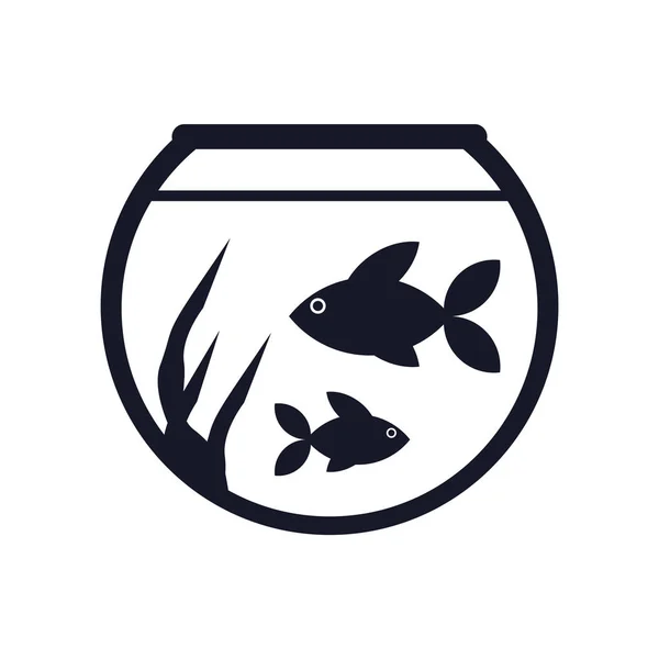 Tazón Pescado Icono Vector Aislado Fondo Blanco Para Diseño Web — Vector de stock