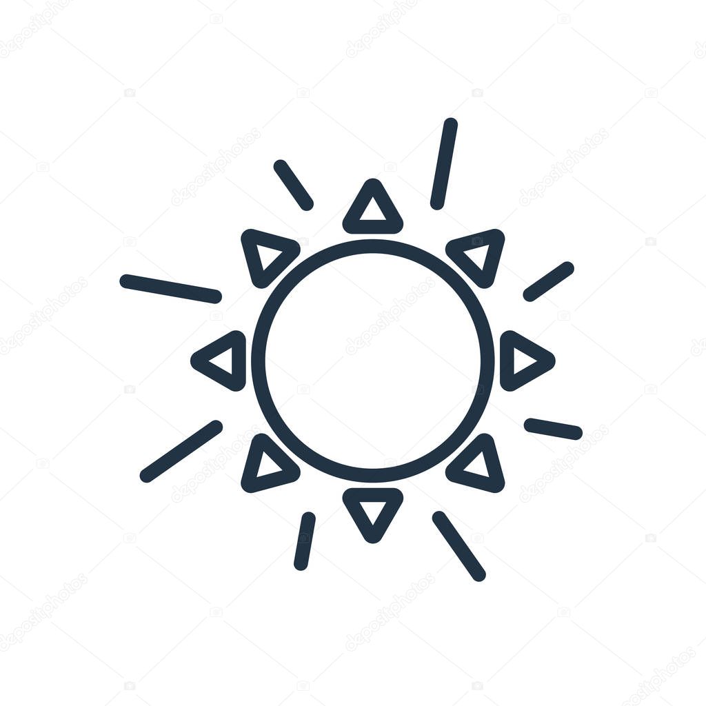 Sun icon vector isolated on white background, Sun transparent sign