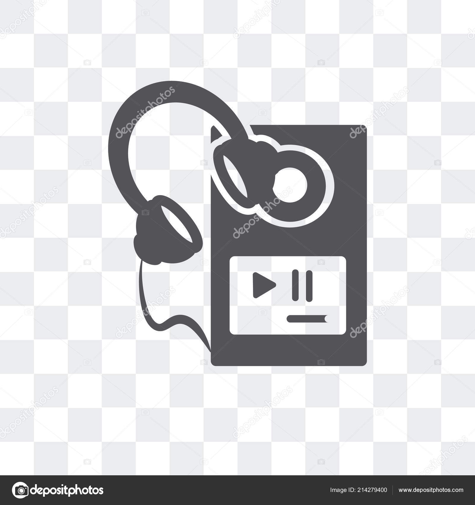 Background Headphones Transparent Mp3 Player With Headphones Vector Icon Isolated On Transparent B Stock Vector C Bestvectorstock