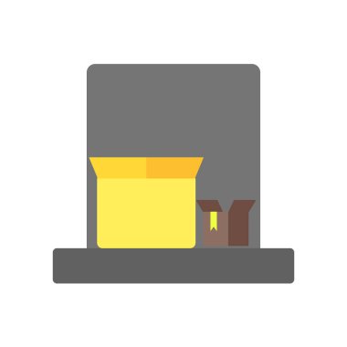 Beyaz arka plan üzerinde teslimat işareti izole teslim simge vektör