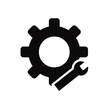 Ayarları simge vektör, beyaz arka plan üzerinde izole kayıt ayarları