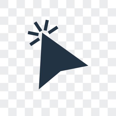 Şeffaf arka plan üzerinde tıkırtı logo tasarımı izole vektör simgesini tıklatın