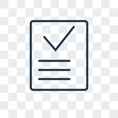 Saydam arka plan üzerinde onay logo tasarımı izole onay vektör simgesi