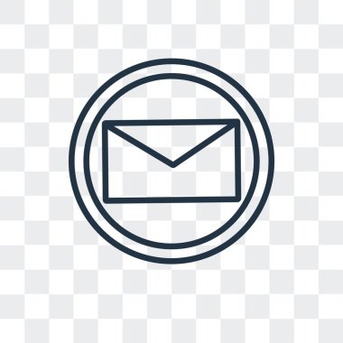 Saydam arka plan üzerinde posta logo tasarımı izole posta vektör simgesi