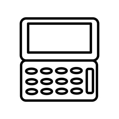 Beyaz arka plan üzerinde hesap makinesi izole hesap makinesi simge vektör 