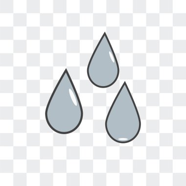 Damla şeffaf arka plan üzerinde damla logo izole simge vektör
