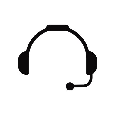 Beyaz arka plan üzerinde kulaklık işareti izole kulaklık simge vektör ,