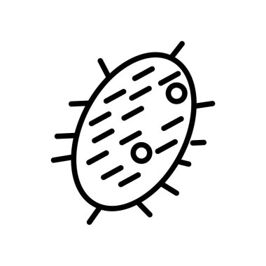 Beyaz arka plan üzerinde Microor izole mikroorganizmaların simge vektör