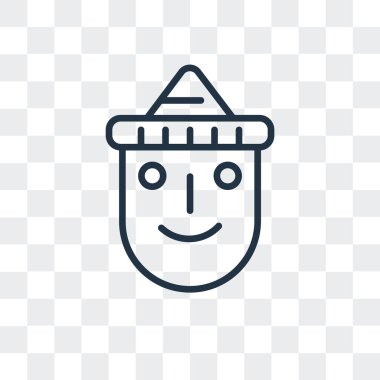 Saydam arka plan üzerinde Elf logo tasarımı izole elf vektör simgesi