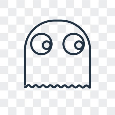 Saydam arka plan üzerinde hayalet logo tasarımı izole hayalet vektör simgesi