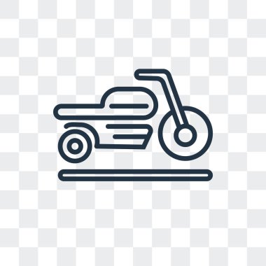Saydam arka plan üzerinde motosiklet logo tasarımı izole motosiklet vektör simgesi