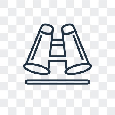 Saydam arka plan üzerinde dürbün logo tasarımı izole dürbün vektör simgesi