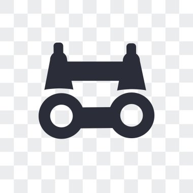 Saydam arka plan üzerinde Binoc izole dürbün vektör simgesi