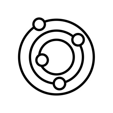 Beyaz arka plan üzerinde güneş sys izole güneş sistemi simge vektör