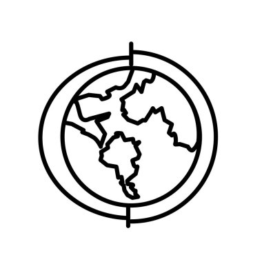 Beyaz arka plan, küre işareti, lin izole küre simge vektör