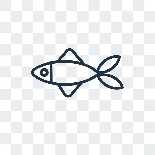 Fish vector icon isolated on transparent background, Fish logo design — Stock Vector