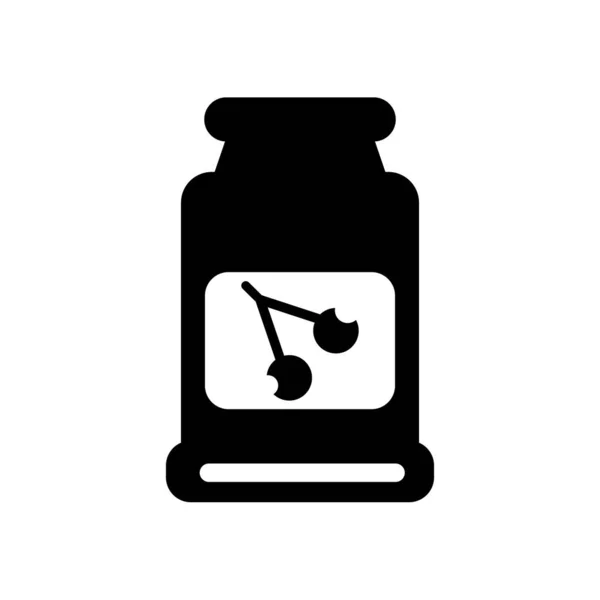 Jam pictogram vector geïsoleerd op een witte achtergrond, Jam teken, voedsel een — Stockvector