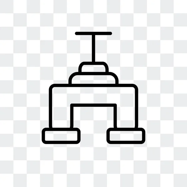 Ícone do vetor da válvula isolado no fundo transparente, projeto do logotipo da válvula — Vetor de Stock