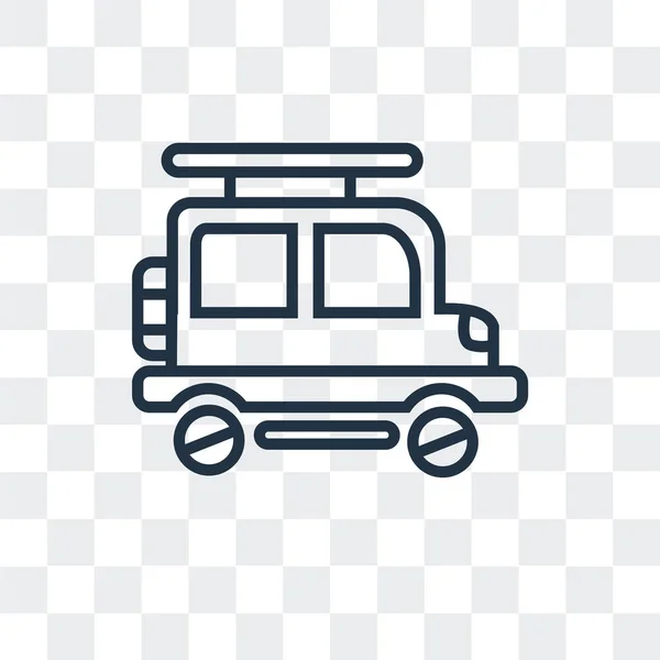 Jeep vektor ikonen isolerad på transparent bakgrund, Jeep Logotypdesign — Stock vektor