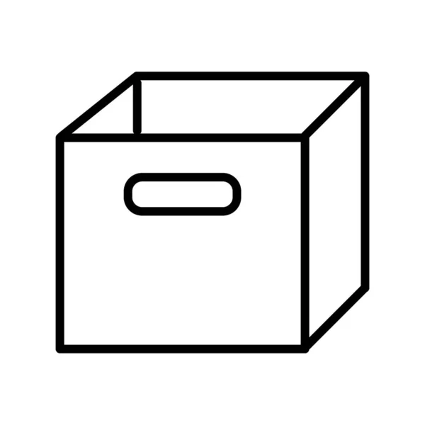 Caixa ícone vetor isolado no fundo branco, sinal de caixa, escritório — Vetor de Stock