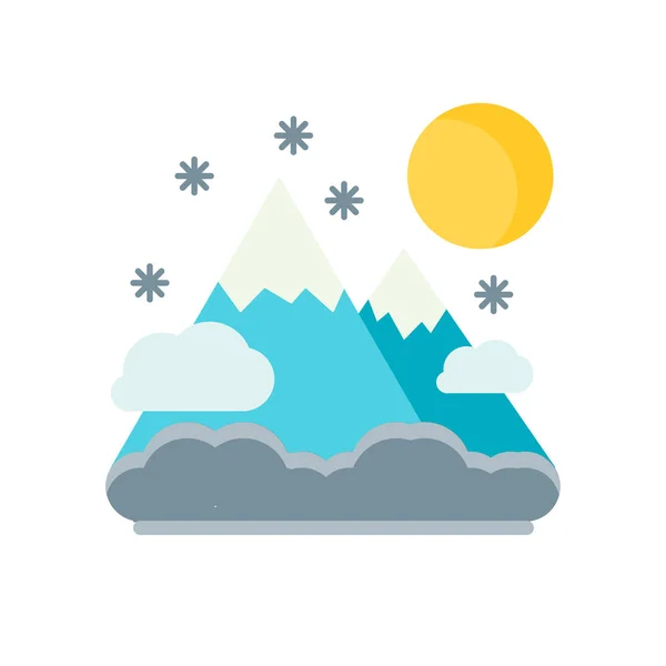 Icono de montaña vector aislado sobre fondo blanco, señal de montaña — Vector de stock