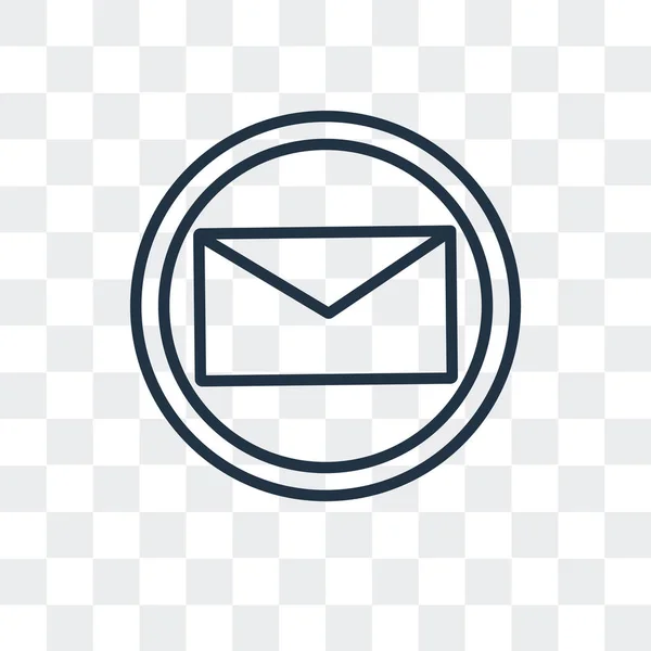 Poczta wektor ikona na białym tle na przezroczystym tle, projektowanie logo poczty — Wektor stockowy
