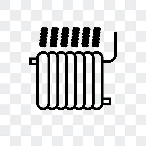 Kühler-Vektorsymbol isoliert auf transparentem Hintergrund, Kühler-Logo-Design — Stockvektor