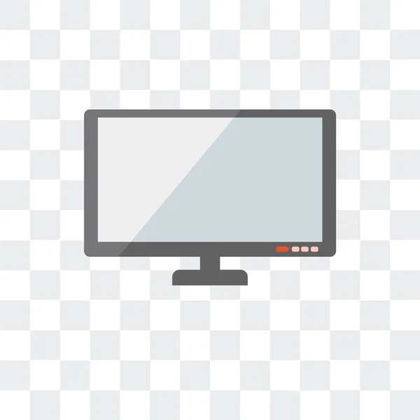 Pictogram van de vector van het TV-scherm geïsoleerd op transparante achtergrond, Tv scr — Stockvector