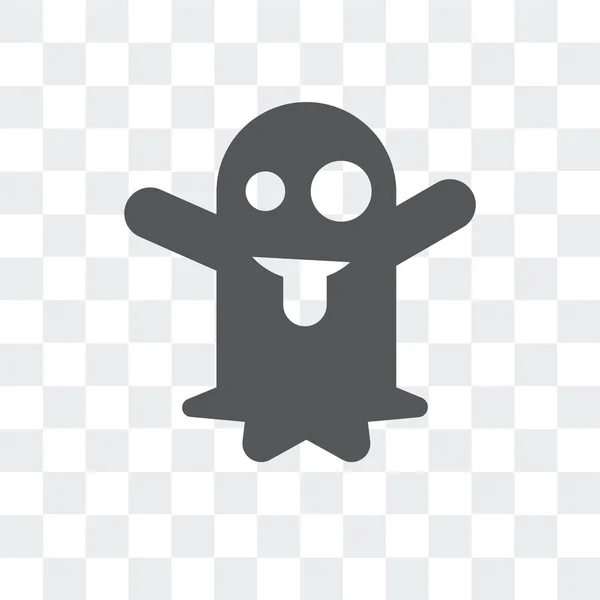 Ghost vector icon isolated on transparent background, Ghost logo — Stock Vector