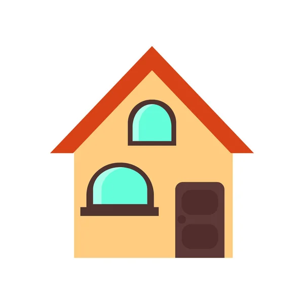 Haussymbolvektor isoliert auf weißem Hintergrund, Hauszeichen, ins — Stockvektor