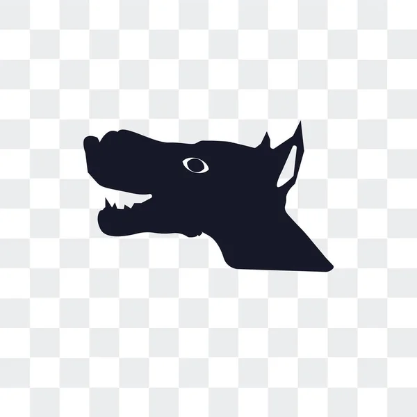 Ícone vetor cão isolado no fundo transparente, Dog logo des — Vetor de Stock