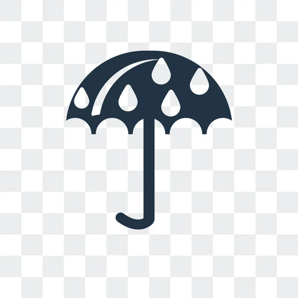 Icône vectorielle parapluie isolée sur fond transparent, Conception de logo parapluie — Image vectorielle