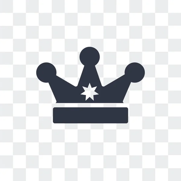 King Crown icono vectorial aislado sobre fondo transparente, Rey — Vector de stock