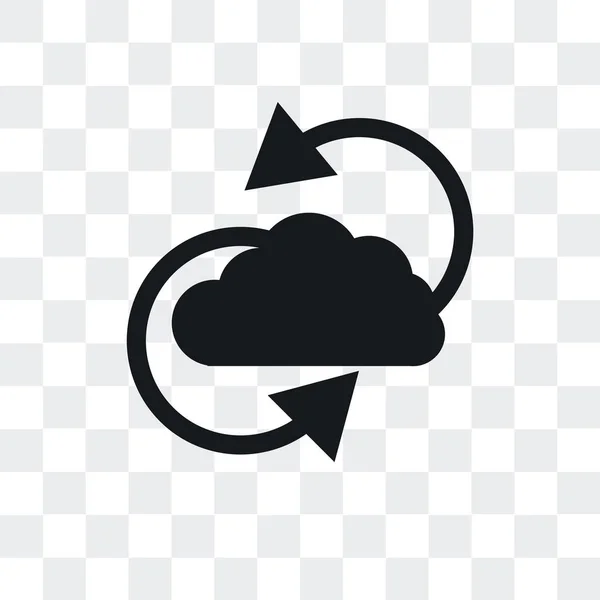 Cloud computing wektor ikona na białym tle na przezroczystym tle, — Wektor stockowy