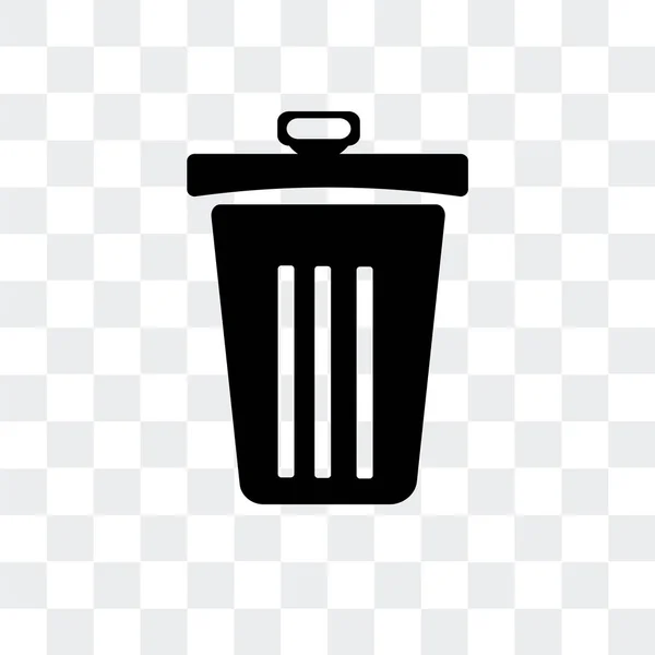 Dust bin vector icon isolated on transparent background, Dust bi — Stock Vector