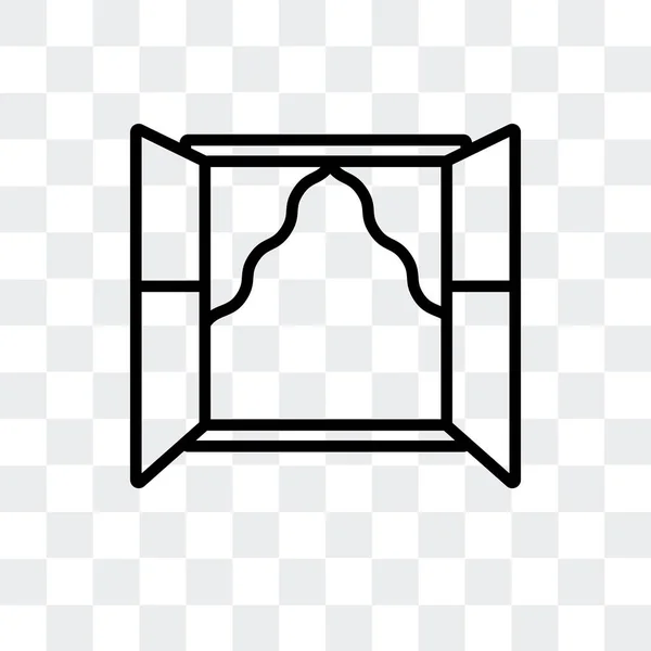 Icono del vector de ventana aislado sobre fondo transparente, diseño del logotipo de la ventana — Vector de stock