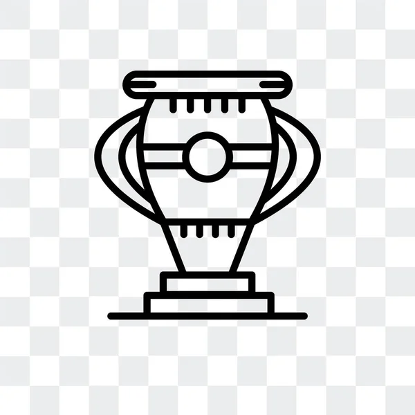 Icône vectorielle trophée isolée sur fond transparent, logo trophée design — Image vectorielle