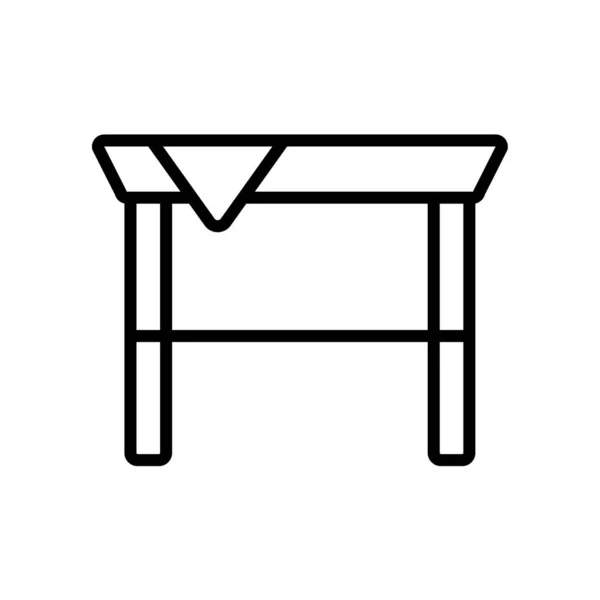 Vetor de ícone de tabela isolado no fundo branco, sinal de tabela —  Vetores de Stock