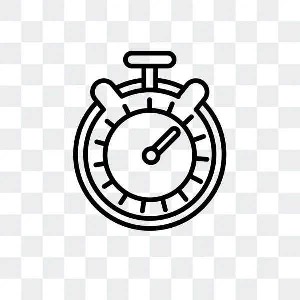 Icône vectorielle chronomètre isolé sur fond transparent, conception du logo Stopwatch — Image vectorielle