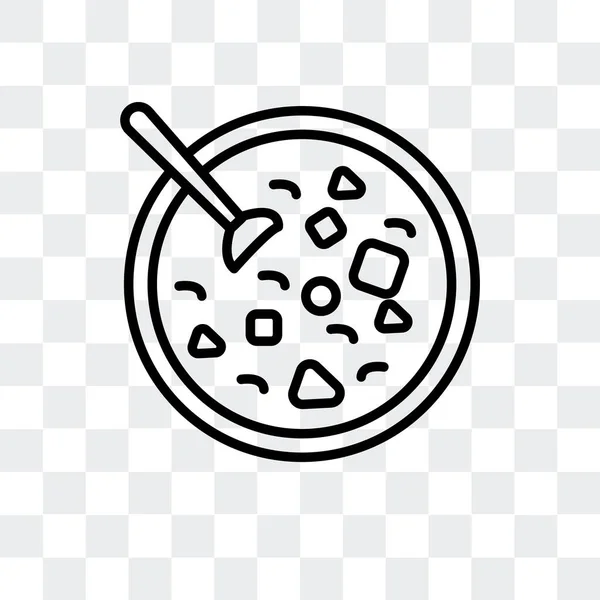 Winter melon soup vector icon isolated on transparent background, Winter melon soup logo design — Stock Vector