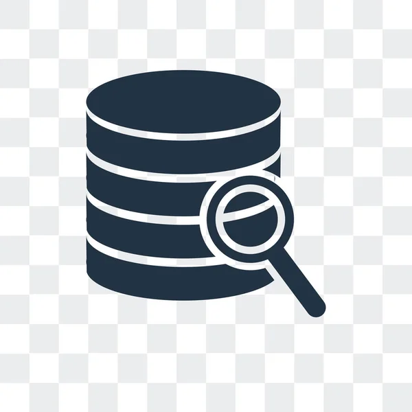 Значок вектора базы данных изолирован на прозрачном фоне, дизайн логотипа базы данных — стоковый вектор