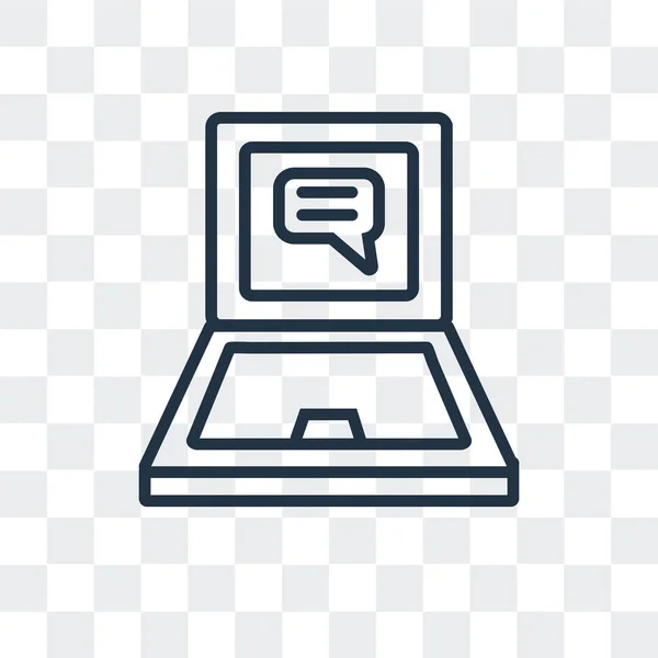 Laptop vector pictogram geïsoleerd op transparante achtergrond, Laptop logo ontwerp — Stockvector