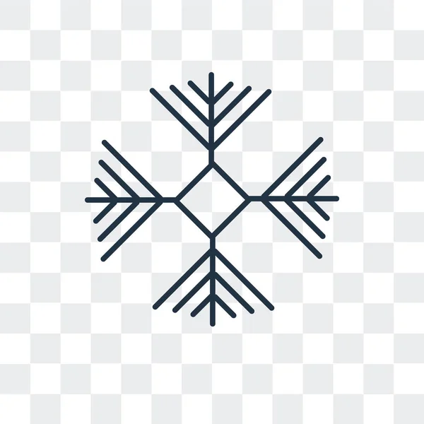Copo de nieve icono vectorial aislado sobre fondo transparente, diseño del logotipo de copo de nieve — Vector de stock